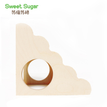 Suvizug hamster Multi-functional dwarf Dwarf Bear Refuge From House Stairs Small House Bridge Wooden view toy Supplies