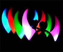 Birthday luminous headdress Devil hair ribbon light Luminous hair card horn light Hair decoration Devil hair card headband Hair clip