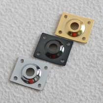 New square TELE guitar socket LP guitar input-output jack plate gold chrome color black matching screw