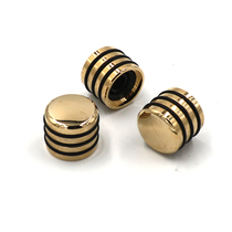 New cylindrical guitar metal knob with rubber ring potentiometer cap 19MM outer diameter gold single fit