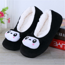 Childrens Home Slippers Autumn Winter Cartoon Plus Suede Warm Parent-child Early Education Muted Drop and Adult Floor Shoes