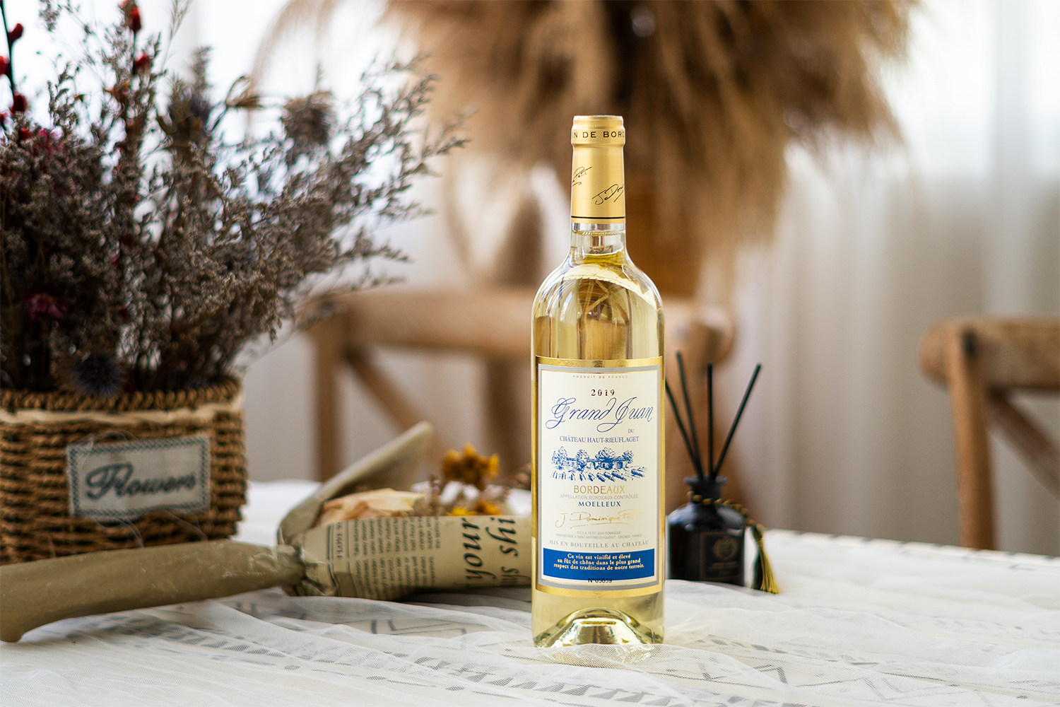 直采入口香甜115度法国波尔多原瓶进口赛美蓉半甜葡萄酒2018