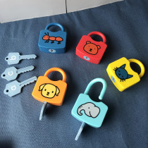 Montessori teaching aids Early education paired unlocking work Parent-child class teaching aids lock Montessori key lock Early childhood enlightenment