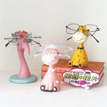 Cute animal glasses display shelf window display decorative props creative placement shelf desk home furnishings