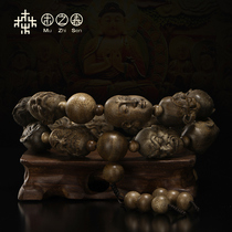 (Protecting Luohan) Vietnam Nha Trang soft oil old material agarwood beads carved hand beads handlebar necklace Fidelity