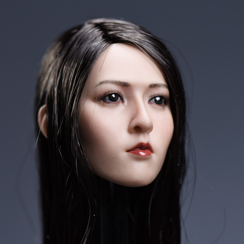现货ymtoys 1:6亚洲美女头雕 芸 适合phicen包胶女素体女人偶散件