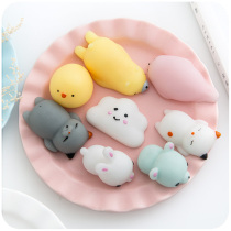 Creative Japanese cute animal seal dumplings pinch Le Meng ornaments Adult decompression vent ball decompression toy