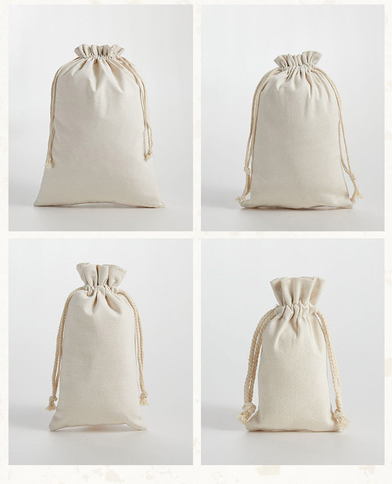 帆布米袋子大米棉涤袋定制图案logo抽绳束口面粉杂粮礼品空白现货