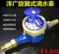 Yangguang digital tap water meter rotor household screw drip water meter 4 points 6 points dn15 DN20