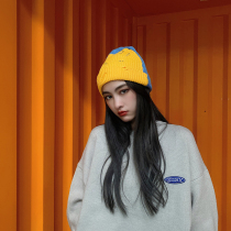 Collage Breaking Hole Knit Cap Woman Autumn Winter Retro Trendy Cold Hat Hip Hop Street Warm Landowners Hat Hair Thread Hat Tide