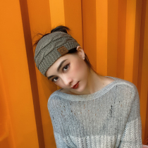 Grey Hair Band Mesh Red Daily External Wear Hair Stirrup South Korea Brief Wash Face Wide Hair Band Press Hair With Rice White Black Head Hoop