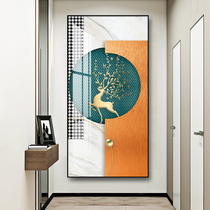 Entry entrance decorative painting modern light luxury corridor aisle vertical painting living room non-perforated hand Diamond Mural