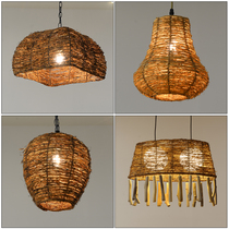 Creative retro nostalgic chandelier teahouse tea room Restaurant Personality rattan crafts craftsmanship Southeast Asia B & B hot pot restaurant lights