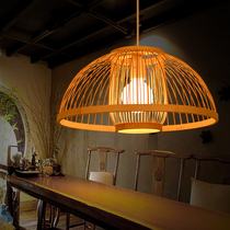 Southeast Asia bamboo chandelier new Chinese lamp Zen lighting creative restaurant lamps Japanese Teahouse personality bamboo lantern