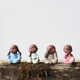 Mini four no little monk Shami ornaments lovely purple sand home Zen meat flowerpot gardening decoration Mini four no little monk Shami ornaments lovely purple sand home Zen meat flowerpot gardening decoration