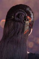 Hair Accessories for womens small crowd design Hairpin Hairpins Ancient Wind Hairpin Disc Hair Super Fairy double flow Su Original head Hairpin Hairpin Hairpin Hairpin