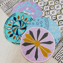 6 4 Live-Columbia handwoven single-strand round mat mouse pad wall decoration home decoration