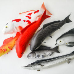 Simulated fish fake carp koi dolphin model Lmdec high simulation fruits and vegetables PU fish restaurant kitchen decorations