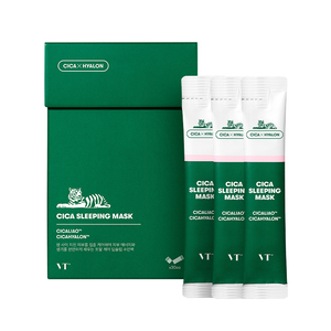 韩国VT范特绿水鬼老虎CICA睡眠面膜积雪草精华舒缓修复免洗 30条
