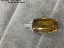 (Xingjia Workshop) yellow crystal pendant personalized custom 18K gold 18K white inlay 105993