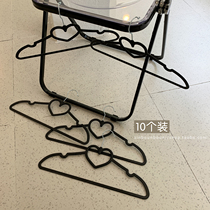 Xin help grocery store love bow knot clothes hanging plastic clothes rack clothes rack clothing stand no trace storage hangers household clothes