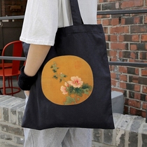 Forbidden City souvenirs Chinese style Orchid Pavilion Preface calligraphy calligraphy painting crane dragon pattern shoulder bag student canvas bag womens bag