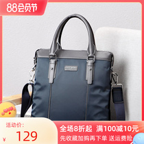 Fig Mens Handbag Slipple Cross-Bag Vertical Casual Oxford Bread Capacity Brief Tide Single Shoulder Pack