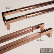 Golden Large Door Handle Modern Rose Gold Glass Door Handle Wood Door Handle Eurostyle Stainless Steel Handle