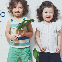 Japanese homegrown western pine house infant daughter baby lace T full cotton blouse small flying sleeve princess T 60-70cm