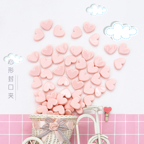 Cute Pink Teenage Girl Hearts Folder Loving Multifunction Small Clip Small Number Stationery Paper Clip Hand Ledger Plastic Clip