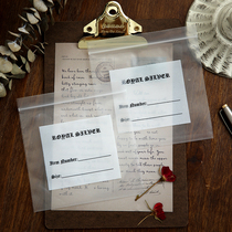 Can be written English self-proclaimed bag Adhesive Tape Stationery Closure Bag Retro Mini Trumpet Transparent Cashier Bag