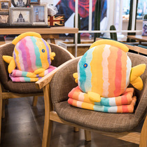 Kiss fish nap pillow quilt Car pillow quilt Dual-use cushion quilt Large air conditioning quilt Coral velvet blanket