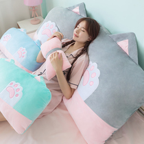 Cute female pillow headboard soft bag cushion Sofa big backrest Princess Tatami bed pillow removable and washable