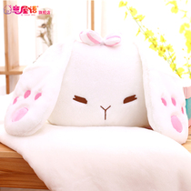 Original rabbit nap pillow Car pillow quilt Dual-use cushion quilt One-piece air-conditioning quilt pillow Coral velvet blanket