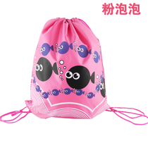 Childrens drawstring mouth bag boy mild waterproof storage bag girl cute cartoon backpack children swimming bag
