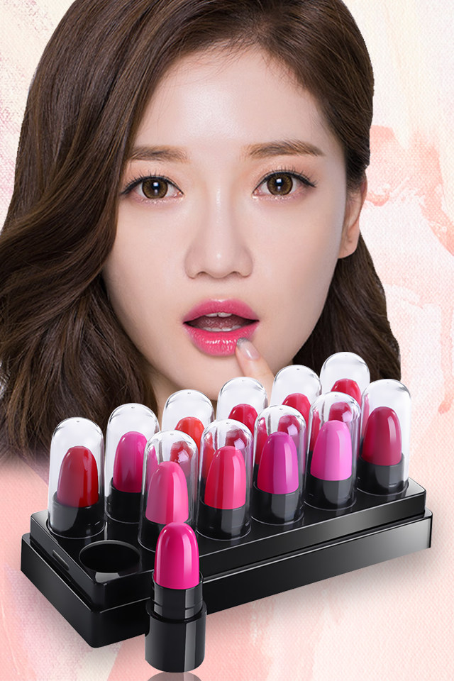 【12支/盒】12色小支迷你盒装 热带水果味道迷你小口红