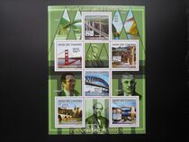 Foreign stamps Comorian countries issue world famous bridge construction outstanding scientist stamp small edition 117