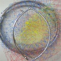 Special fishing line fish net bag hand woven net head stainless steel folding net head net bag fishing gear