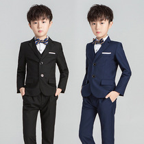 Children's Suit Flower Children's Dress Boy handsome English Coat Boy presided over the performance of three suits