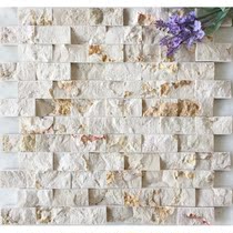Egyptian beige section mosaic background wall imported stone beige marble bar toilet cultural fossil