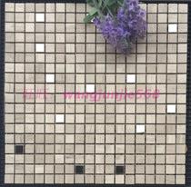 Natural stone mosaic wall stickers marble gray wood grain stainless steel toilet background wall pool waistline tiles