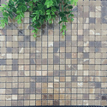 Coffee jade mosaic wall sticker stone brown waist line bathroom bar tile background wall living room Cultural fossil