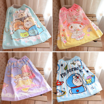 Children Cartoon Pure Cotton Apron Water Suction SOFT AND LOVELY SMEARED TOWEL MATERIAL VINI BEAR BATH DRESS BATHING SUIT DOUBLE NEUTRON STARS