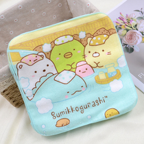 Corner creature cartoon thin cotton small square towel cute absorbent hand wash towel 20*20 thin