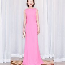 Annual evening dress 2021 New slim fashion long host dress birthday party party dress Spring