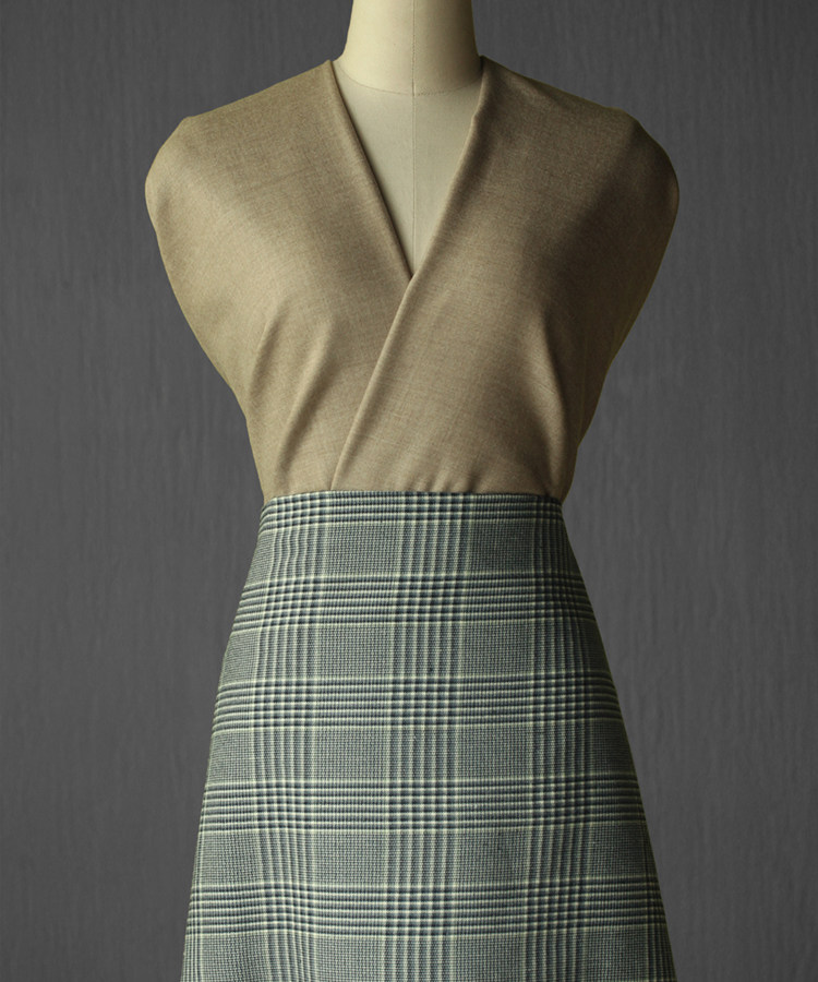 ccf四海温莎 威尔士格纹超重磅珍品柞蚕丝面料布料 菜菜自留牛货