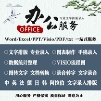 Typing service word typesetting text entry form making excel chart pdf to Vosio drawing