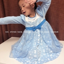 Export Japan Spring Girl princess dress Frozen long sleeve dress children dress