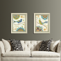 Plant Floral Static Living Room Sofa Background Wall Composition Triplex Double United Single Spray-painted Oil Painting Decoration Painting