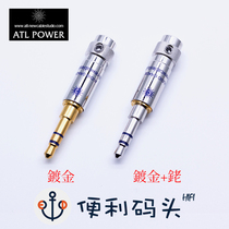 Taiwan ATL 3 5mm Gold Plated Rhodium Olephone Plug With Step Steps Headed Earplane Plug